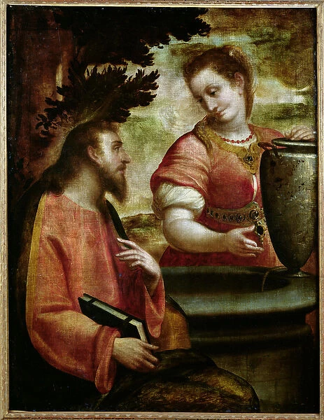 Christ and the Woman of Samaria, c. 1575-80 (oil on canvas)