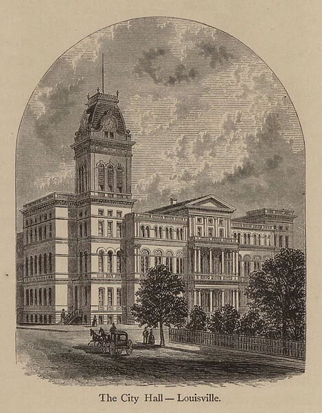 The City Hall, Louisville (engraving)