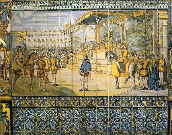 Clebrations in Valladolid in honor of Philip II of Spain in Mai 1559