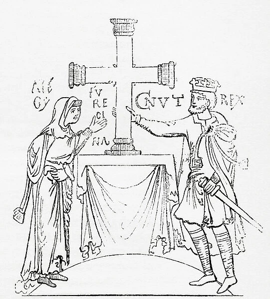 Cnut the Great and his queen Aelfgifu of Northampton, from Old England