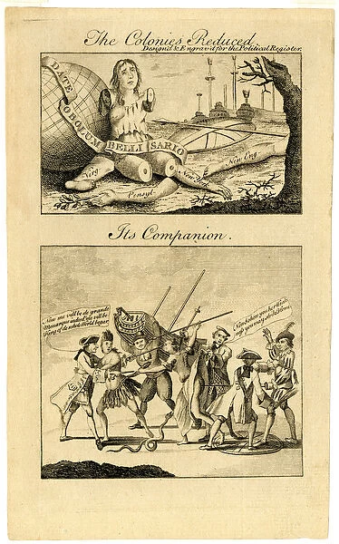 The Colonies Reduced; and Its Companion, 1768 (engraving)