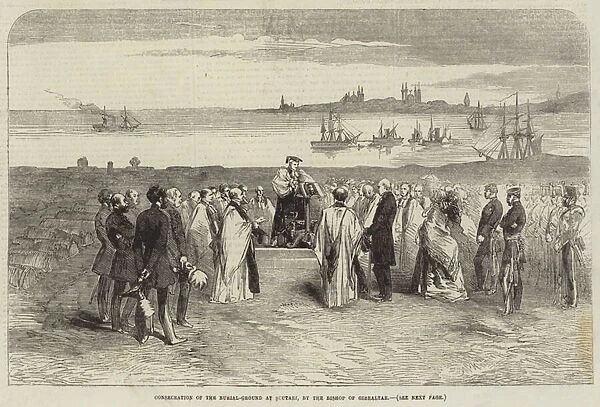Consecration of the Burial-Ground at Scutari, by the Bishop of Gibraltar (engraving)