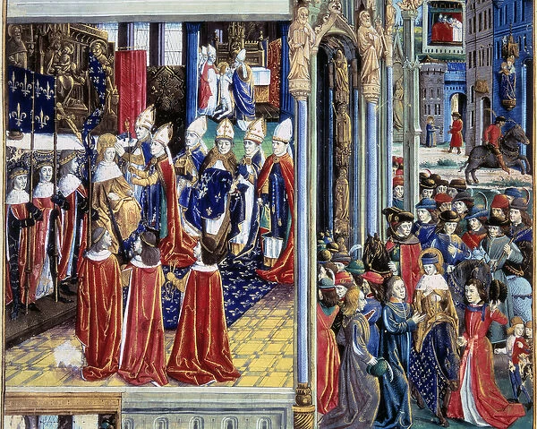 The coronation of King Saint Louis (Louis IX) (1214-1270