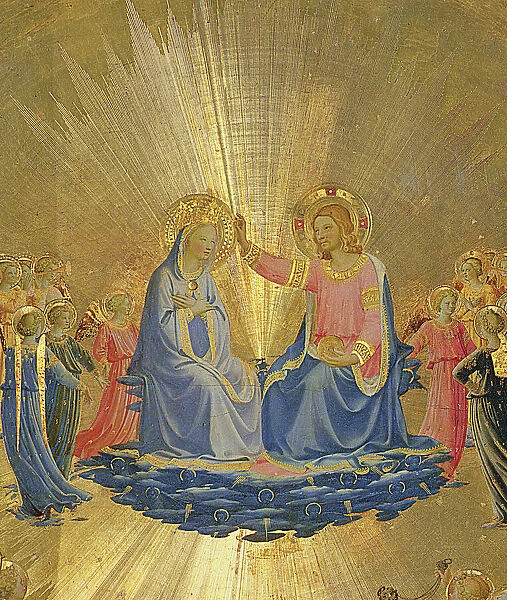 The Coronation of the Virgin, c. 1440 (tempera on panel) (central detail of 49984)