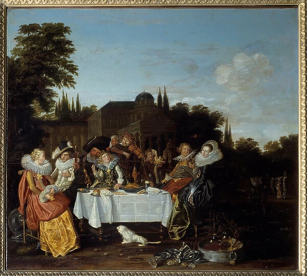 Country feast. Painting by Dirk Hals (1591-1656), 17th century. Oil on canvas. Dim: 0