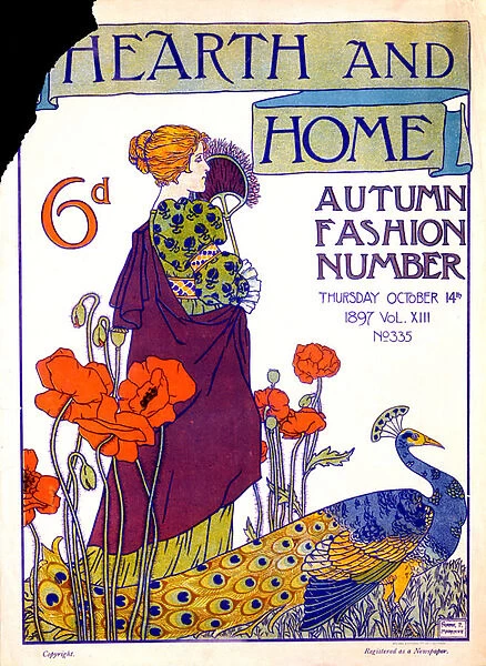 Cover of Hearth and Home Magazine, October 14 1897 (colour litho)