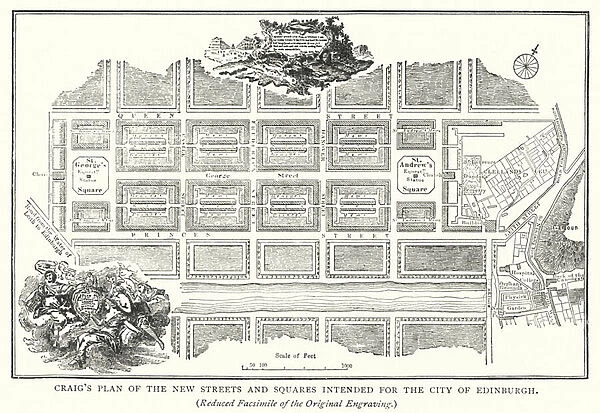 Craigs Plan of the New Streets and Squares intended for the City of Edinburgh (engraving)