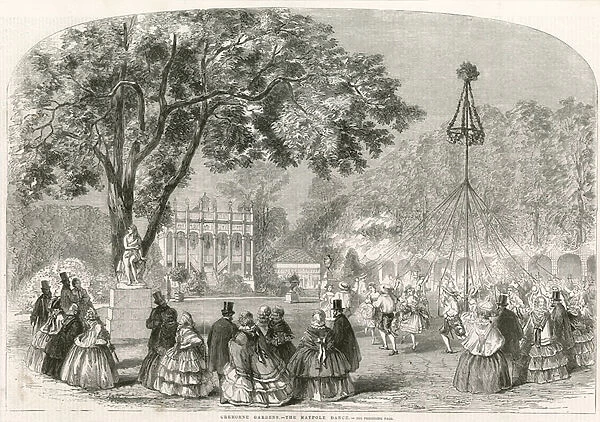Cremorne Gardens, London, the maypole dance (engraving)