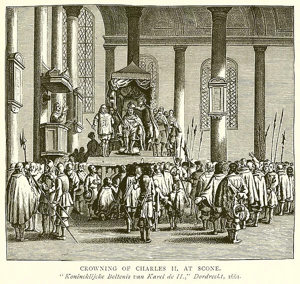 Crowning of Charles II at Scone (engraving)