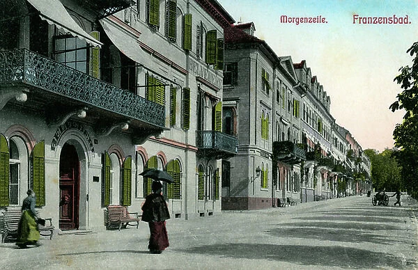 Czech Republic an early morning scene, 1908 (postcard)