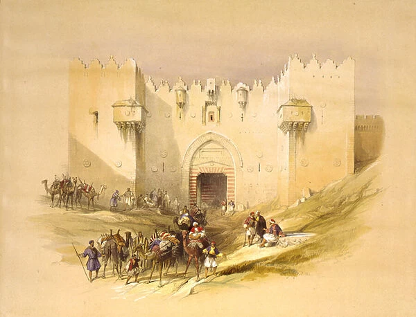 The Damascus Gate, Jerusalem, 1839 (lithograph)