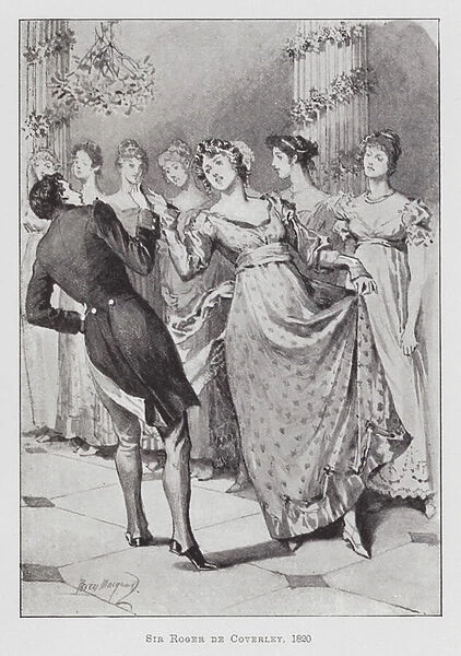 Dancing: Sir Roger de Coverley, 1820 (litho)