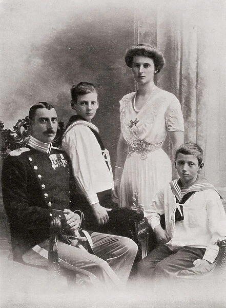 The Danish Royal Family, from The Year 1912, published London, 1913 (b  /  w photo)