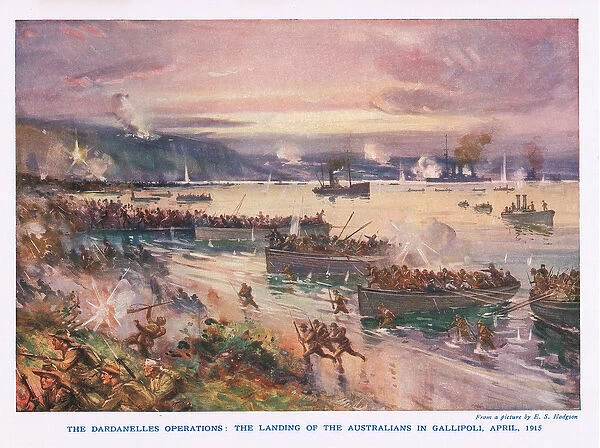 The Dardanelles Operations: The landing of the Australians in Gallipoli, April