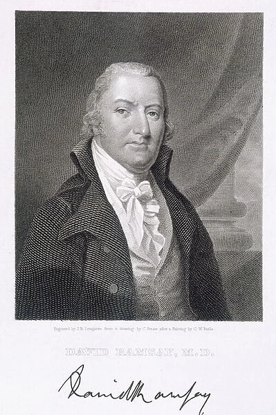 David Ramsay, engraved by James Barton Longacre (1794-1869