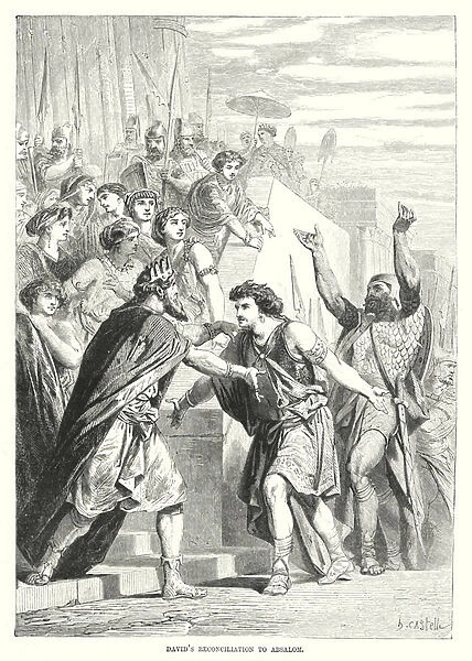 Davids Reconciliation to Absalom (engraving)