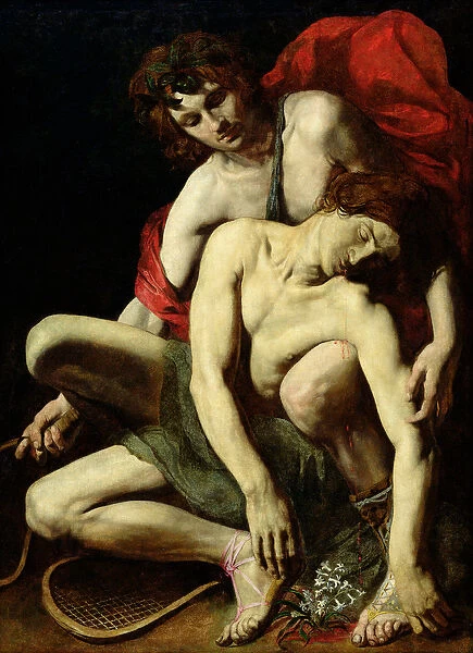 The Death of Hyacinthus (oil on canvas)