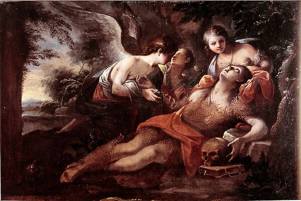 Death of Mary Magdalene (oil on canvas, 18th century)