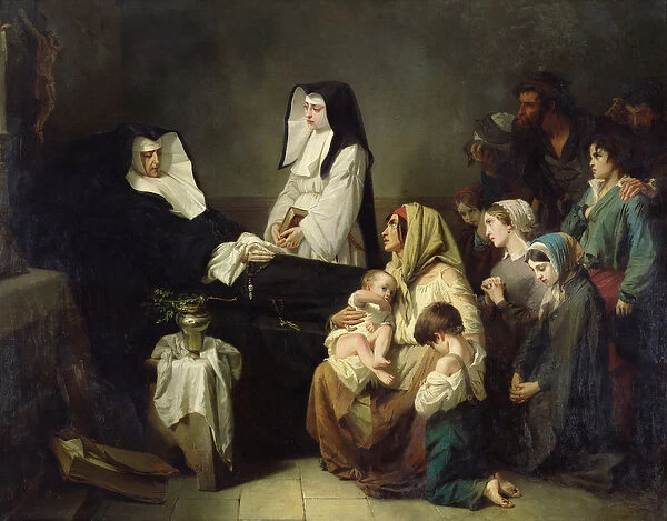 Death of a Sister of Charity, 1850 (oil on canvas)