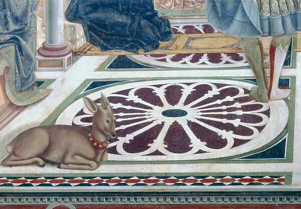 Decoration of the floor, detail of the fresco of Pope Celestine III Granting Privileges of Autonomy to the Hospital