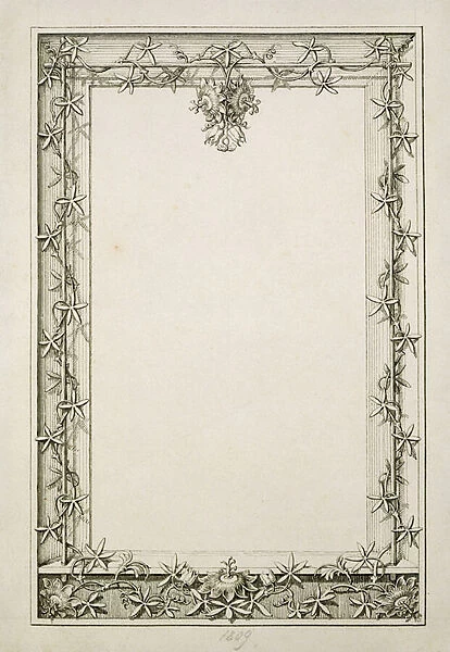 Decorative border, 1809 (pen and ink on paper)