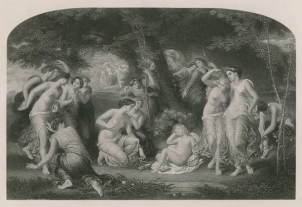 Disarming of Cupid, Sonnet CLIV (engraving)