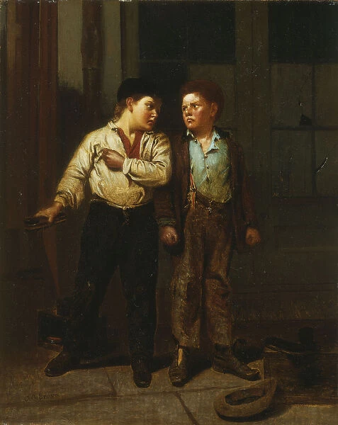 A Dispute Over Territory, (oil on canvas)