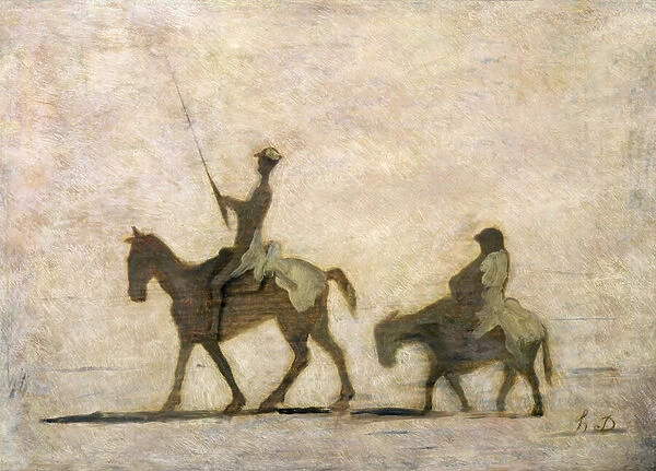 Don Quixote and Sancho Panza (oil)