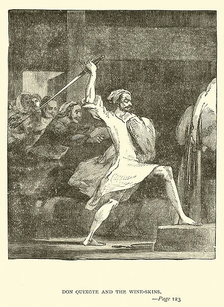 Don Quixote and the Wine-skins (engraving)