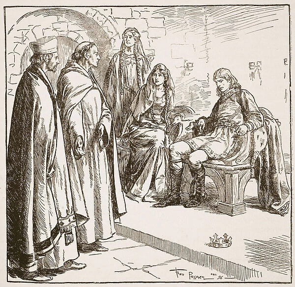 Dunstan, Edwy and Elgiva, illustration from The Church of England