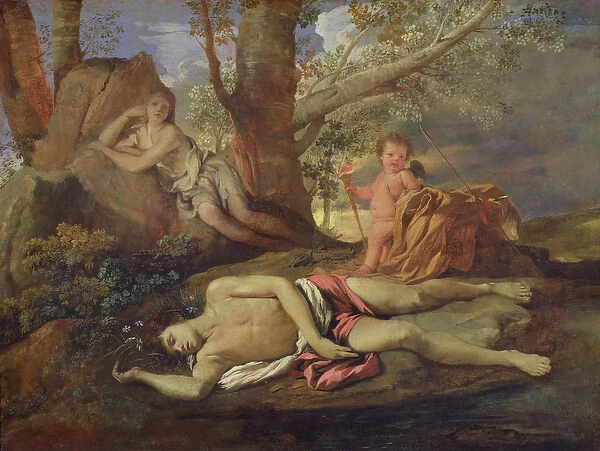 Echo and Narcissus (oil on canvas)