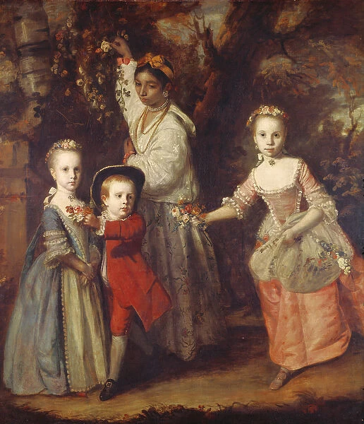 Edward Holden Cruttendens Children with their Indian Ayah, 1759-1763 (oil on canvas)