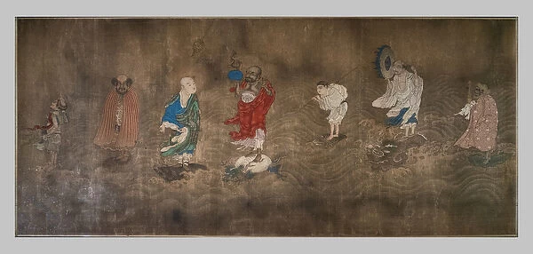 Eighteen arhat crossing the sea. China, Ming Dynasty, 15th