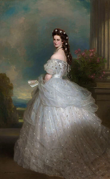 Elizabeth (1837-98), Empress of Austria, 1865 (oil on canvas)
