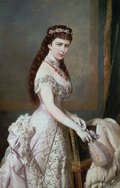 Elizabeth of Bavaria (1837-98), wife of Franz Joseph I of Austria (1830-1916), 1882 (oil on canvas)