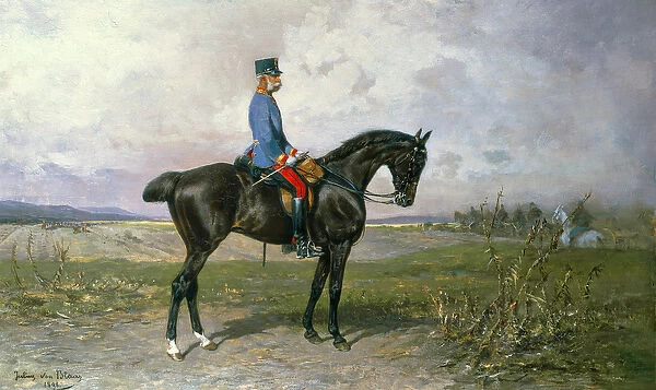 Emperor Franz Joseph I on his Austrian horse, 1898