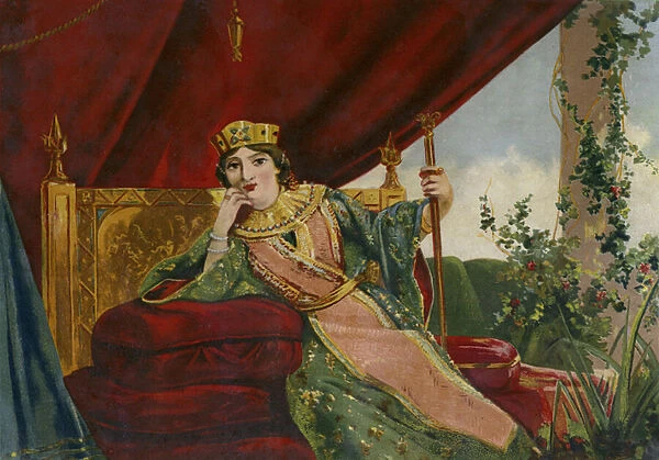Empress Theodora, wife of the Byzantine Emperor Justinian I (chromolitho)