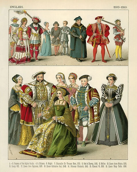English Costume 1500-1550
