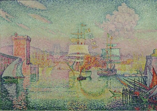 Entrance to the Port of Marseille, 1918 (oil on canvas)