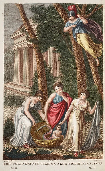 Erichthonius with Dragons Feet or Erittonio data in Guardia alle Figlie de Cecrope