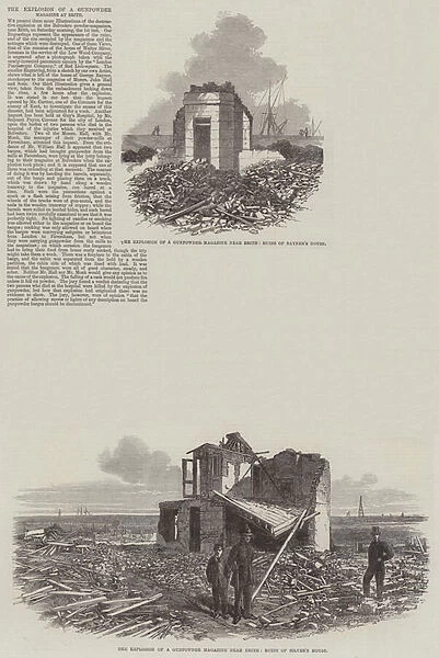 The Explosion of Gunpowder Magazine at Erith (engraving)