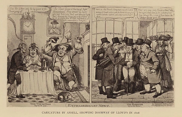 Extraordinary News: Londoners reacting to the news of the evacuation of Portugal by the French in 1808 (engraving)