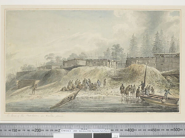 F. 23 A View of the Habitations in Nootka Sound, c. 1773-84 (w  /  c)