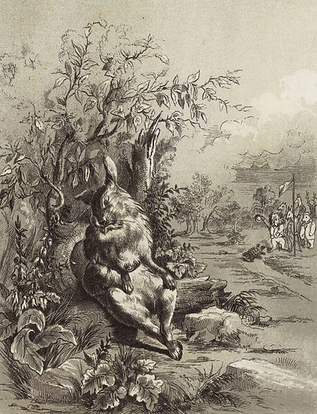 The Fables of Aesop: The Hare and the Tortoise (litho)