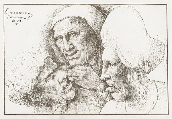 Facsimile of a Study by Leonardo da Vinci (engraving)