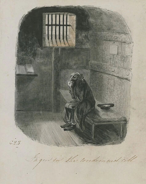 Fagin in the condemned cell (w  /  c on paper)