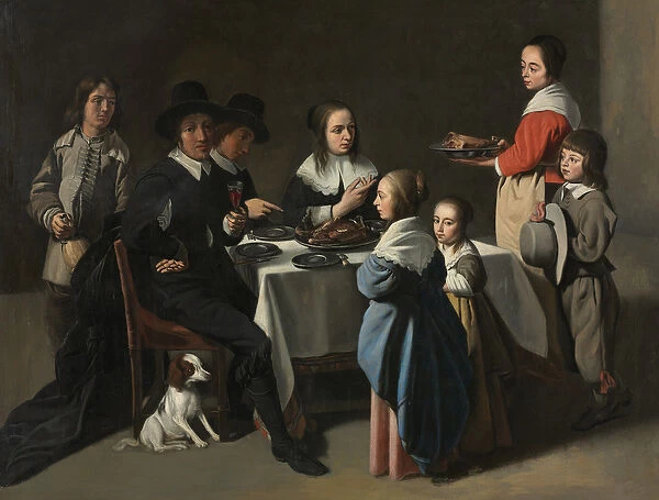 A Family Meal, c. 1645-55 (oil on canvas)