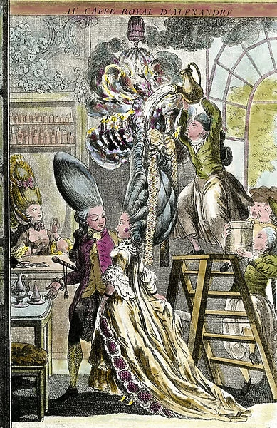 Fashion 18th century: 'The fire of the hairstyles'