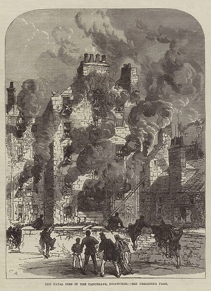 The Fatal Fire in the Canongate, Edinburgh (engraving)