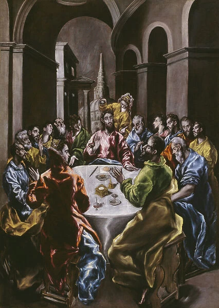 The Feast in the House of Simon, 1608-14 (oil on canvas)